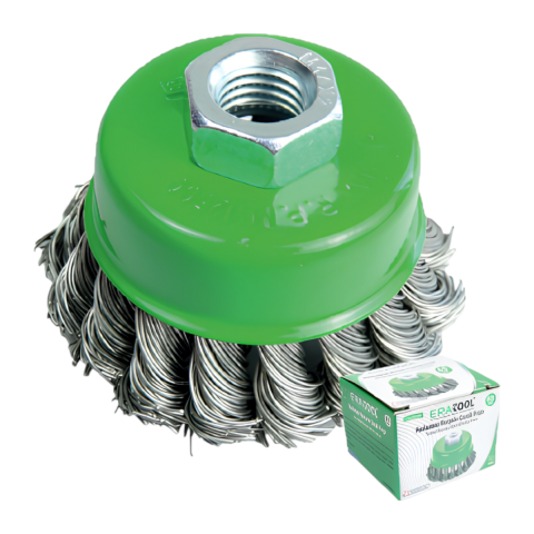 Fixonic Eratool ERA10168 65mm Burmalı Çanak Fırça Paslanmaz Telli