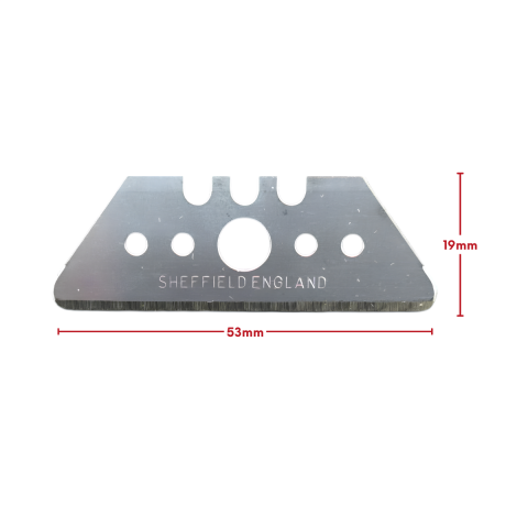 Vip-Tec VT874000-8 19x53mm Yuvarlak Köşeli Trapez Maket Bıçağı Yedeği (10 Adet)