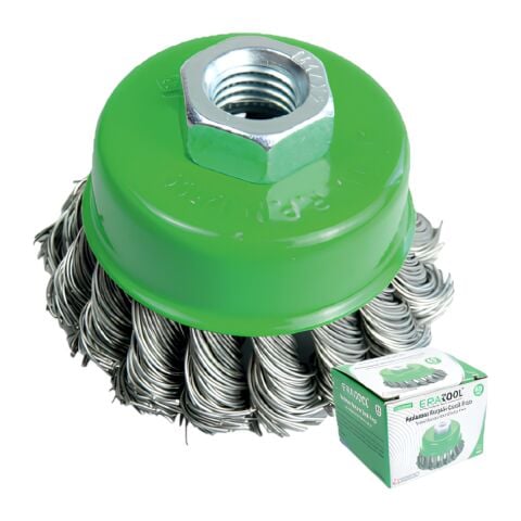 Fixonic Eratool ERA10169 75mm Burmalı Çanak Fırça Paslanmaz Telli