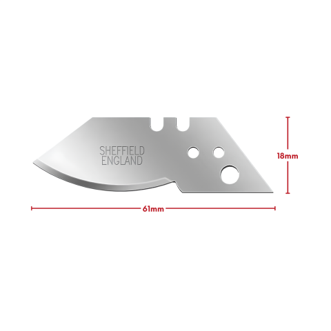 Vip-Tec VT874000-9 18x61mm Convex Trapez Maket Bıçağı Yedeği (10 Adet)