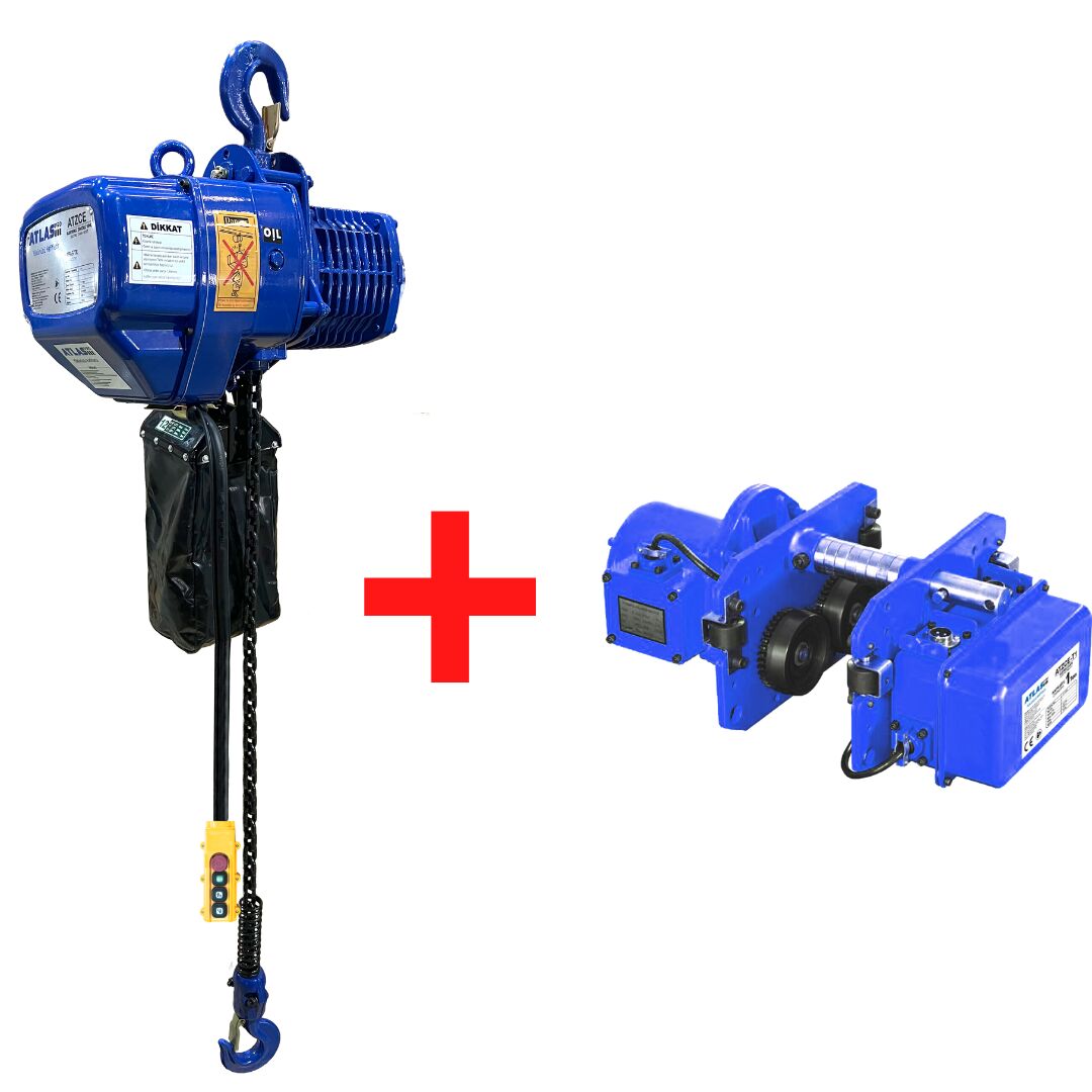 Atlaspro ATZCE1-4 1 Ton Elektrikli 4 Hareketli Zincirli Vinç/Ceraskal