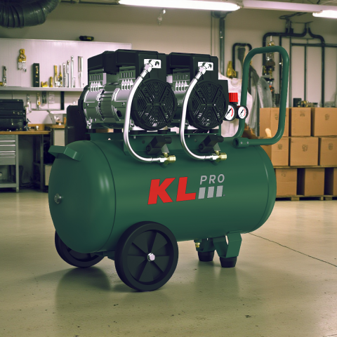 Klpro KLK50S2H 8 Bar 50 Litre 4Hp Sessiz ve Yağsız Hava Kompresörü