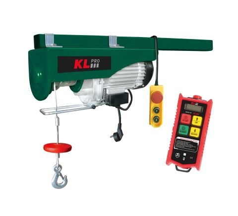 Klpro KLV600-RC 1900Watt 600/1200Kg Uzaktan Kumandalı Elektrikli Halatlı Vinç