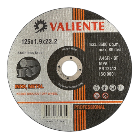 Fixonic Valiente VAL16772 125mm Inox Metal Kesme Taşı ( 25'li Paket)