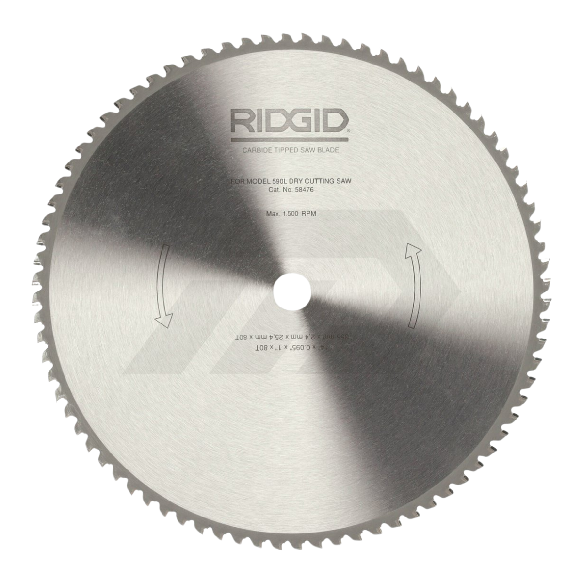 Rıdgıd 58476 Model 590L için 355x25.4 80 Diş Elmas Testere Ağzı