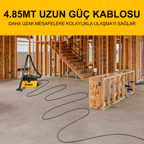 Dewalt DXV15T 1100W 15Lt Taşınabilir Islak ve Kuru Elektrikli Süpürge