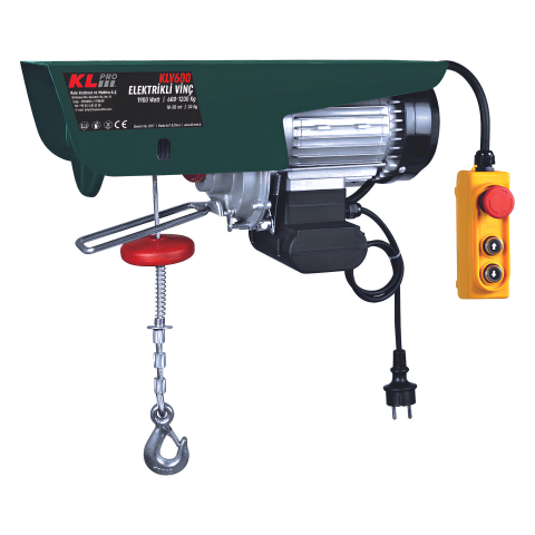 Klpro KLV600 1900Watt 600/1200Kg Elektrikli Halatlı Vinç