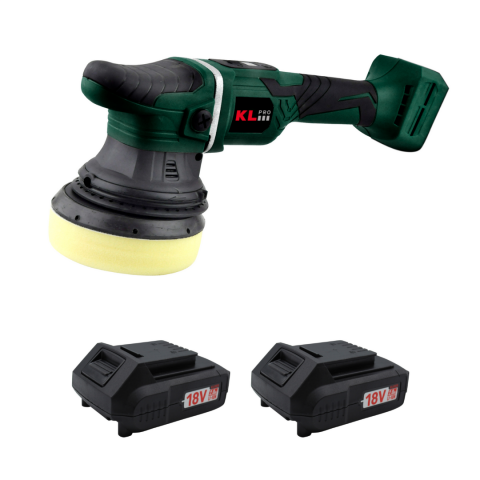 Klpro KLPS18B-20 18V/2.0AH Li-Ion Çift Akülü Kömürsüz 125MM Profesyonel Polisaj Makinesi