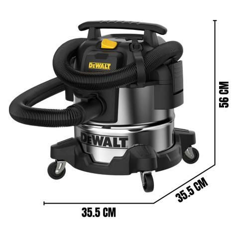 Dewalt DXV25S 1050W 25Lt Paslanmaz Islak ve Kuru Elektrikli Süpürge