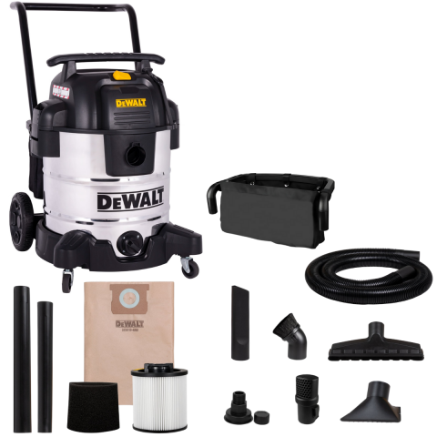 Dewalt DXV50S 1300W 50Lt Paslanmaz Islak ve Kuru Elektrikli Süpürge