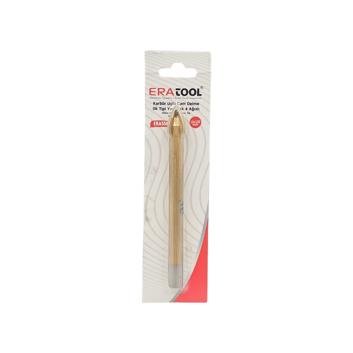 Fixonic Eratool ERA55817 12x100mm Ok Tipi 4 Ağızlı Elmas Karbür Uçlu Mermer ve Seramik Delme Ucu