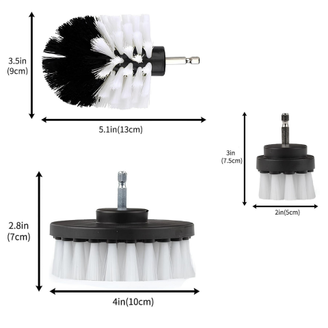 Fixonic B.H.D. BHD00900 Matkap ile Kullanılan 3'lü Temizlik Fırça Seti
