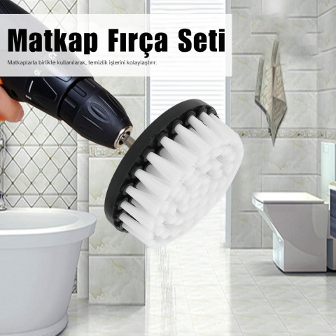 Fixonic B.H.D. BHD00900 Matkap ile Kullanılan 3'lü Temizlik Fırça Seti