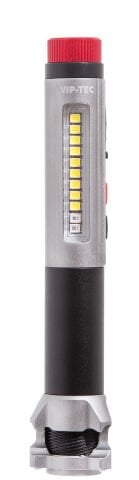 VIP-TEC VT891211 6 Fonksiyonlu Şarjlı Kalem Tip El Feneri 500 Lümen Lazer UV Mıknatıslı
