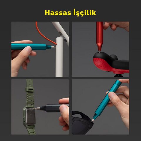 Fixonic Hoto QWLSD004 24'ü 1 Arada Hassas Kalem Tip Tornavida Seti Turuncu Renk