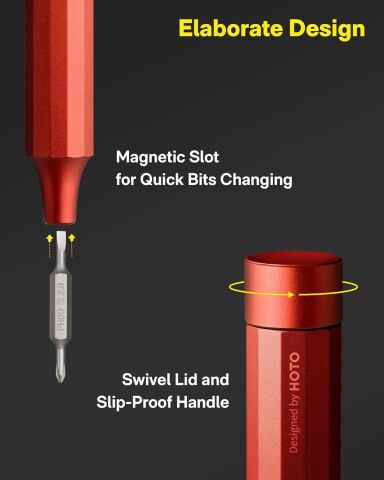 Fixonic Hoto QWLSD004 24'ü 1 Arada Hassas Kalem Tip Tornavida Seti Turuncu Renk