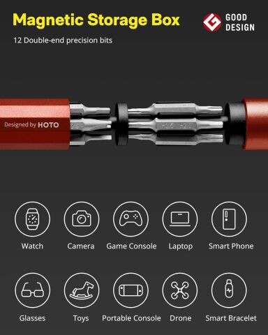 Fixonic Hoto QWLSD004 24'ü 1 Arada Hassas Kalem Tip Tornavida Seti Turuncu Renk