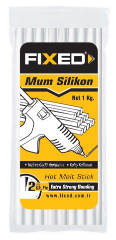 Fixed F1000 İnce Mum Silikon 7,4 mm 1 Kg Poşetli – Sıcak Silikon Tabancası Yapıştırıcısı