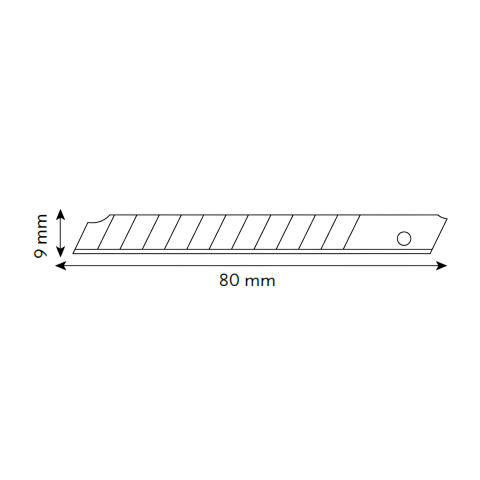 Gfb 4525 9mm Dar Maket Bıçağı Yedeği-1 Paket (10 Adet)