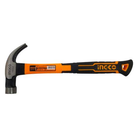 Ingco HCHD0166 16oz/450gr Endüstriyel Fiberglas Saplı Çatal Çekiç