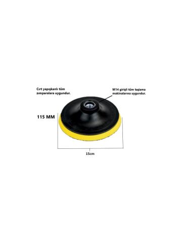 Eltos CDA-435 115mm Avuç Taşlama İçin Cırt Zımpara Tabanı