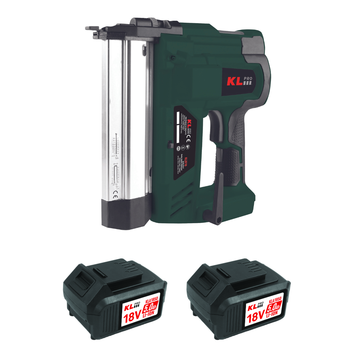 Klpro KLZC18-50 18V/5.0Ah. Çift Akülü Şarjlı Çivi/Zımba Tabancası