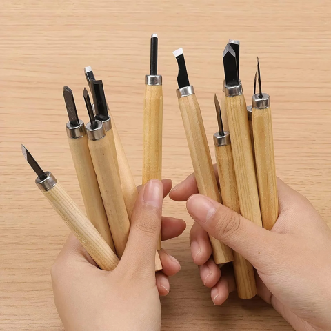 Fixonic Sakata WD1008 12 Parça Mini Ahşap Oyma Seti