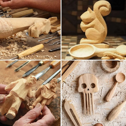 Fixonic Sakata WD1008 12 Parça Mini Ahşap Oyma Seti