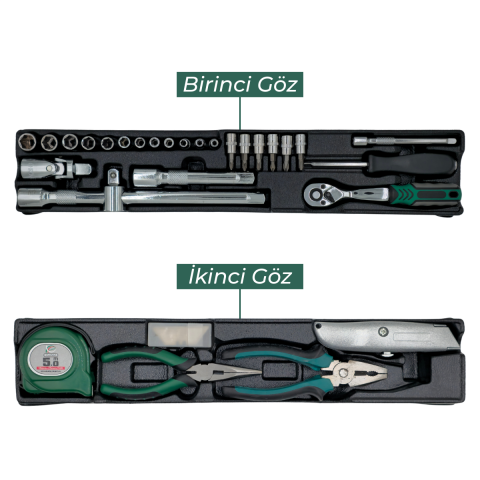 Fixonic FOTC078 78 Parça Dolu Metal Alet/Takım Çantası