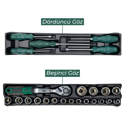 Fixonic FOTC078 78 Parça Dolu Metal Alet/Takım Çantası