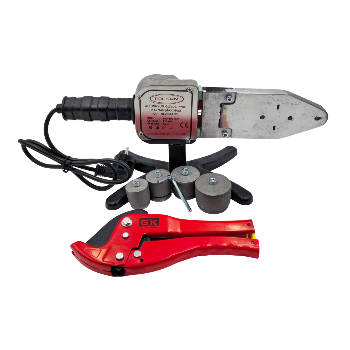 Fixonic Tolsan FOBK1600 1600W Çift Rezistanslı PPRC Plastik Boru Kaynak Makinesi Seti