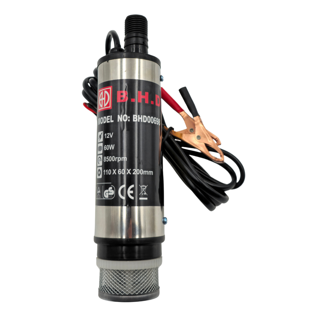 Fixonic B.H.D. BHD00698 12V/51mm Kendinden Emişli Taşınabilir Yakıt/Sıvı Yağ Aktarma Mazot Pompası