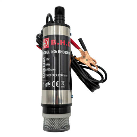 Fixonic B.H.D. BHD00698 12V/51mm Kendinden Emişli Taşınabilir Yakıt/Sıvı Yağ Aktarma Mazot Pompası