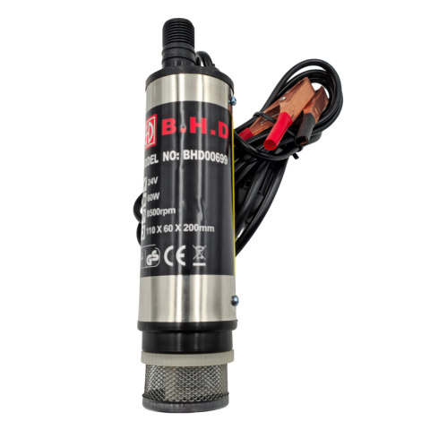 Fixonic B.H.D. BHD00699 24V/51mm Kendinden Emişli Taşınabilir Yakıt/Sıvı Yağ Aktarma Mazot Pompası
