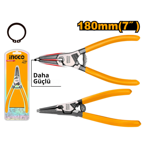 Ingco HCCP261801 180mm Endüstriyel Düz Dış Segman Pensesi