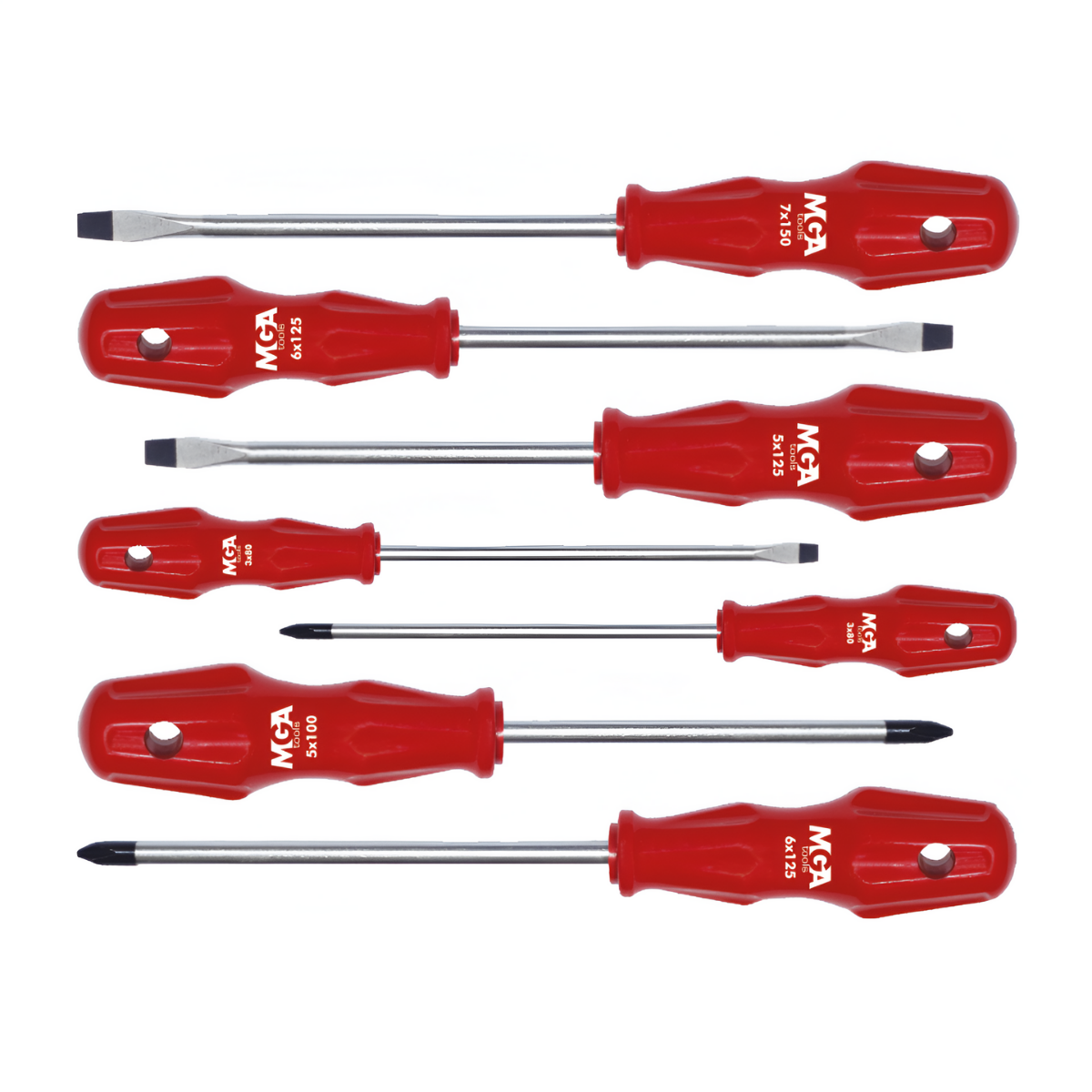 Mga MG11137S 7 Parça Tornavida Takımı/Seti (3xDüz/4xYıldız)