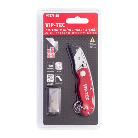 Vip-Tec VT875158 Mini Katlanır Metal Maket Bıçağı