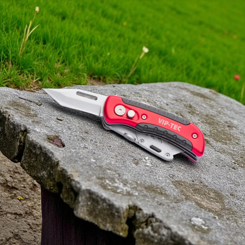Vip-Tec VT875159 Çift Fonksiyonlu Metal Katlanır Bıçak